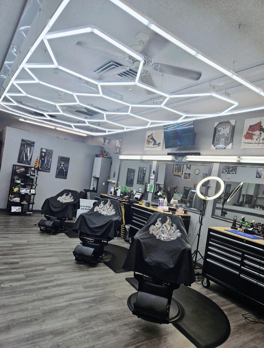 Inside Fire Cuts Barbershop, Glendale AZ